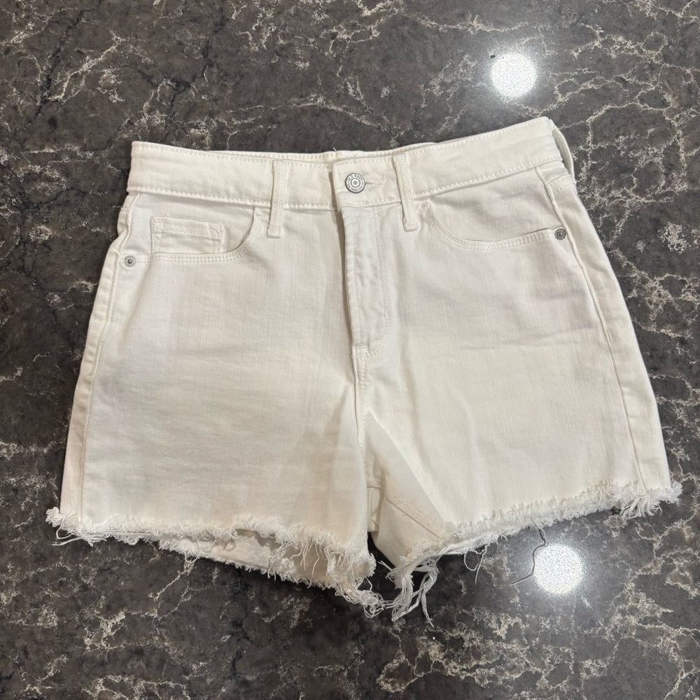 Old navy White cut off denim shorts size 4. Style: secret slim pockets